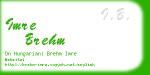 imre brehm business card